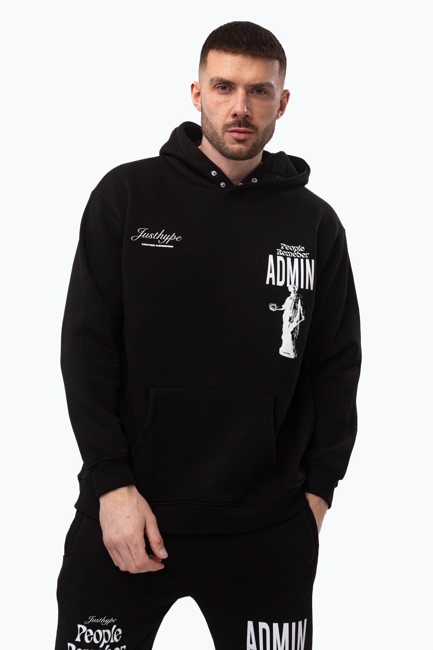 Hype Mens Black Admin Hoodie